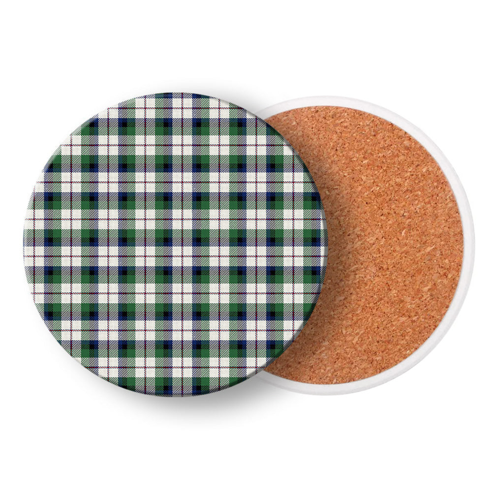 ScotsTee Shop Scottish Macnaghten Dress Modern Tartan Drinks Coasters – Wood, Rubber, Ceramic