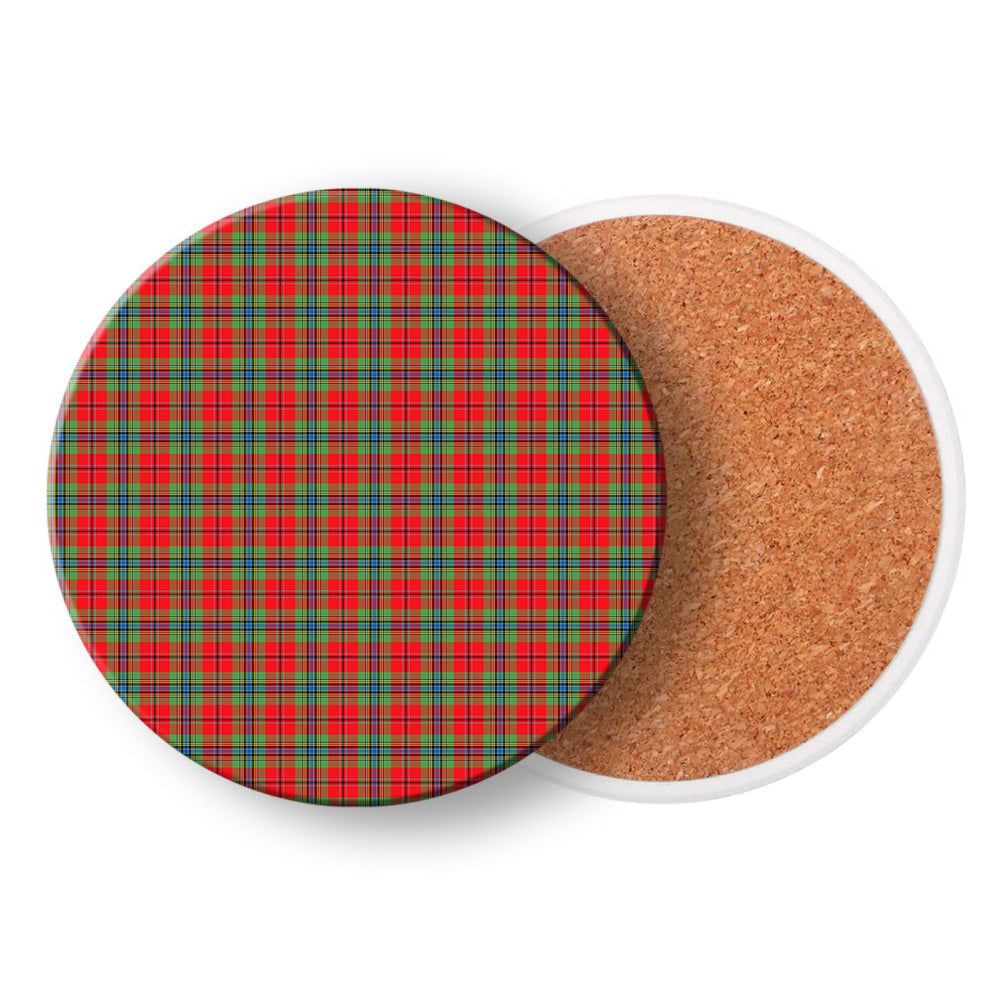 ScotsTee Shop Scottish MacLean of Duart Modern Tartan Drinks Coasters – Wood, Rubber, Ceramic