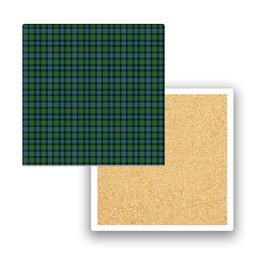 ScotsTee Shop Scottish MacLeod of Skye Ancient Tartan Drinks Coasters – Wood, Rubber, Ceramic