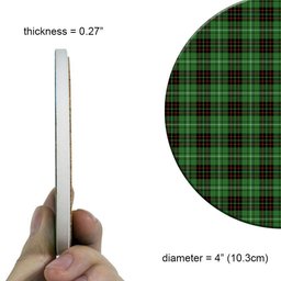 ScotsTee Shop Scottish McAulay of Lewis Ancient Tartan Drinks Coasters – Wood, Rubber, Ceramic