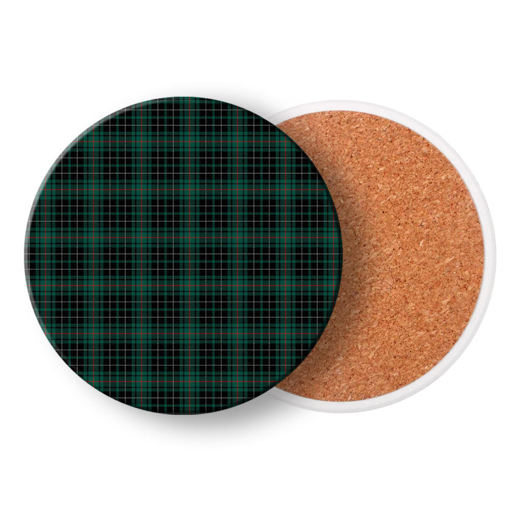 ScotsTee Shop Scottish McAuley Hunting Modern Tartan Drinks Coasters – Wood, Rubber, Ceramic