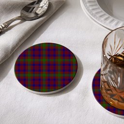 ScotsTee Shop Scottish MacTier of Durris Tartan Drinks Coasters – Wood, Rubber, Ceramic