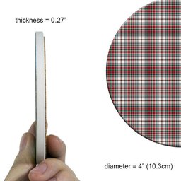 ScotsTee Shop Scottish McBain Dress Modern Tartan Drinks Coasters – Wood, Rubber, Ceramic
