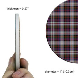 ScotsTee Shop Scottish McDonald Dress Modern Tartan Drinks Coasters – Wood, Rubber, Ceramic
