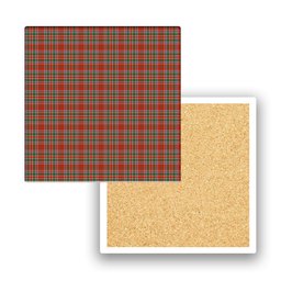 ScotsTee Shop Scottish McDonald of Lochmaddy Ancient Tartan Drinks Coasters – Wood, Rubber, Ceramic