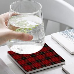 ScotsTee Shop Scottish MacSwan Tartan Drinks Coasters – Wood, Rubber, Ceramic
