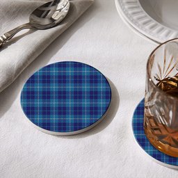 ScotsTee Shop Scottish Manx Cornaa Tartan Drinks Coasters – Wood, Rubber, Ceramic