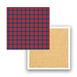 ScotsTee Shop Scottish MacTavish Modern Tartan Drinks Coasters – Wood, Rubber, Ceramic