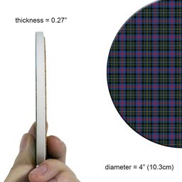 ScotsTee Shop Scottish Malcolm of Berwick Modern Tartan Drinks Coasters – Wood, Rubber, Ceramic