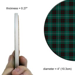 ScotsTee Shop Scottish McAuley of Lewis Modern Tartan Drinks Coasters – Wood, Rubber, Ceramic