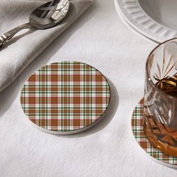 ScotsTee Shop Scottish McAlister Dress Ancient Tartan Drinks Coasters – Wood, Rubber, Ceramic