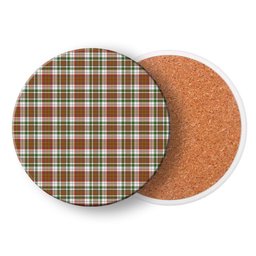 ScotsTee Shop Scottish McAlister Dress Ancient Tartan Drinks Coasters – Wood, Rubber, Ceramic