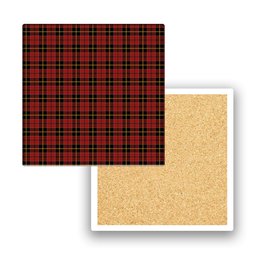 ScotsTee Shop Scottish McAlister of Skye Modern Tartan Drinks Coasters – Wood, Rubber, Ceramic