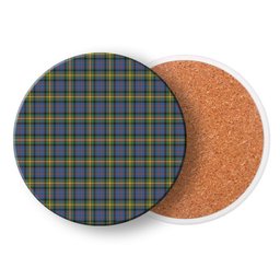 ScotsTee Shop Scottish MacSporran Ancient Tartan Drinks Coasters – Wood, Rubber, Ceramic