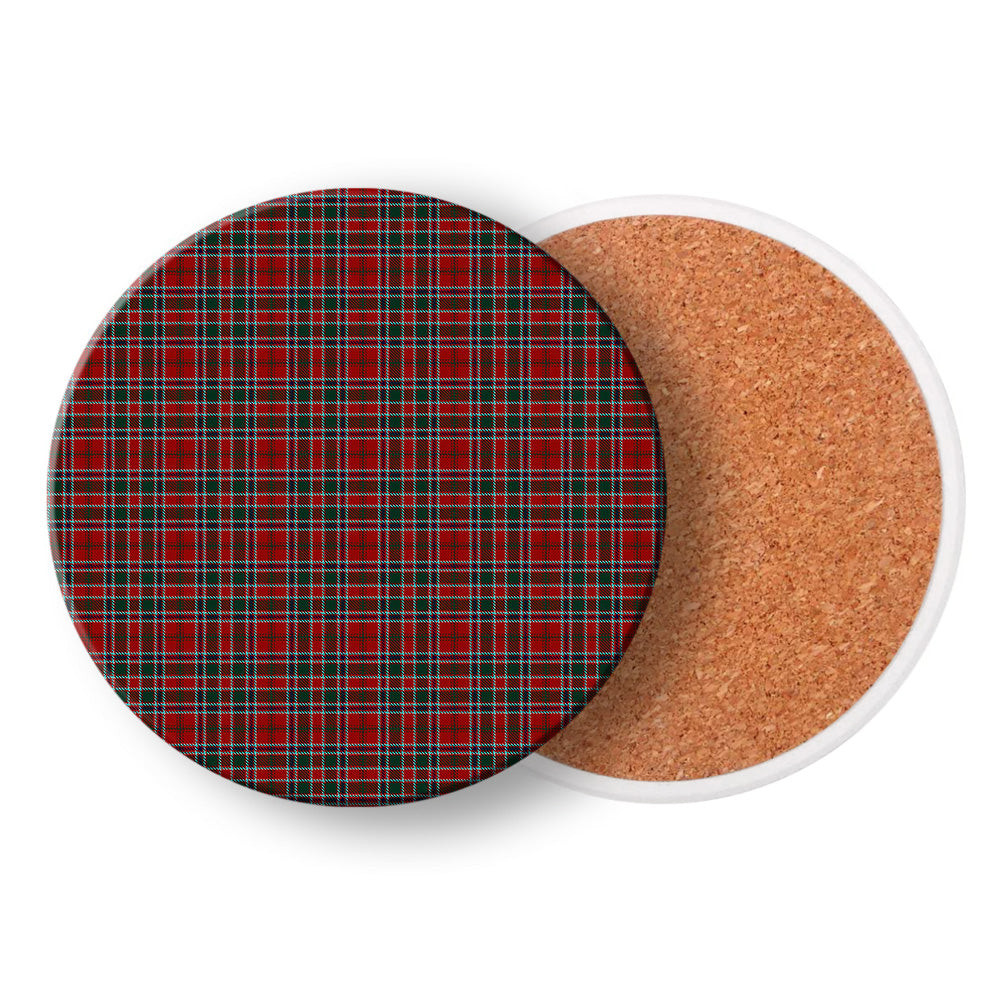 ScotsTee Shop Scottish McDonald of Lochmaddy Tartan Drinks Coasters – Wood, Rubber, Ceramic