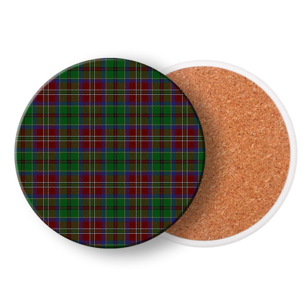 ScotsTee Shop Scottish McCulloch Tartan Drinks Coasters – Wood, Rubber, Ceramic