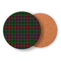ScotsTee Shop Scottish McCulloch Tartan Drinks Coasters – Wood, Rubber, Ceramic
