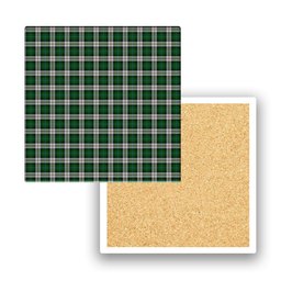 ScotsTee Shop Scottish McCandlish Arisaid Green Tartan Drinks Coasters – Wood, Rubber, Ceramic
