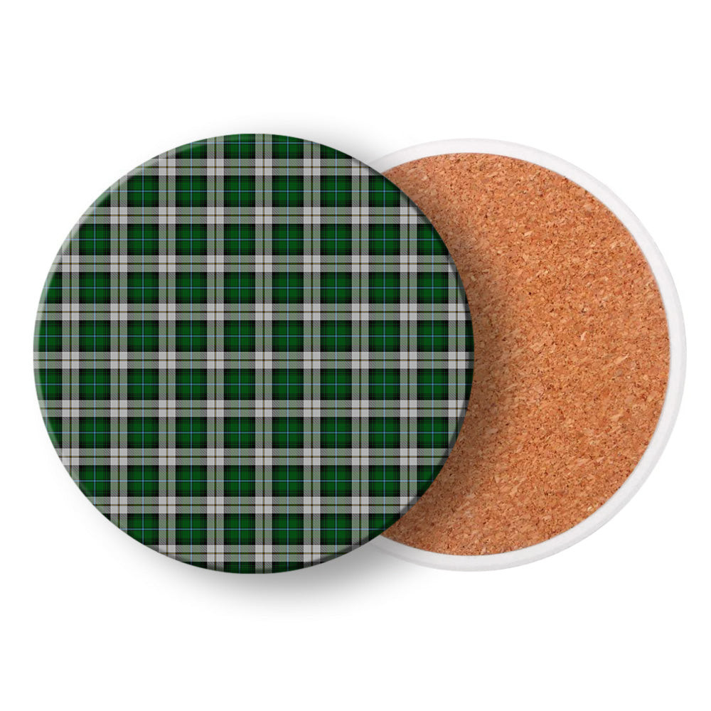 ScotsTee Shop Scottish McCandlish Arisaid Green Tartan Drinks Coasters – Wood, Rubber, Ceramic