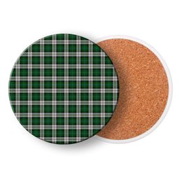 ScotsTee Shop Scottish McCandlish Arisaid Green Tartan Drinks Coasters – Wood, Rubber, Ceramic