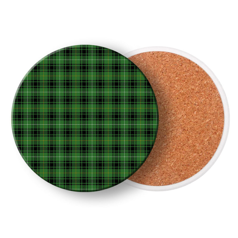 ScotsTee Shop Scottish McIver Hunting Ancient Tartan Drinks Coasters – Wood, Rubber, Ceramic