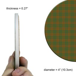 ScotsTee Shop Scottish McAlister of Glenbarr Hunting Modern Tartan Drinks Coasters – Wood, Rubber, Ceramic