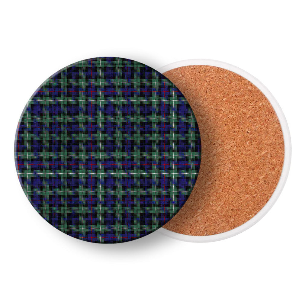 ScotsTee Shop Scottish McKenzie Hunting Green Tartan Drinks Coasters – Wood, Rubber, Ceramic
