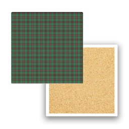 ScotsTee Shop Scottish McKinnon Hunting Ancient Tartan Drinks Coasters – Wood, Rubber, Ceramic
