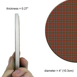 ScotsTee Shop Scottish McIntosh Hunting Weathered Tartan Drinks Coasters – Wood, Rubber, Ceramic