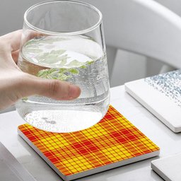 ScotsTee Shop Scottish McMillan Dress Modern Tartan Drinks Coasters – Wood, Rubber, Ceramic