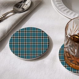 ScotsTee Shop Scottish McTavish Dress Ancient Tartan Drinks Coasters – Wood, Rubber, Ceramic