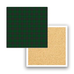 ScotsTee Shop Scottish McLean of Duart Hunting Tartan Drinks Coasters – Wood, Rubber, Ceramic