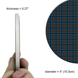 ScotsTee Shop Scottish McTavish Hunting Modern Tartan Drinks Coasters – Wood, Rubber, Ceramic