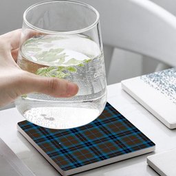 ScotsTee Shop Scottish McTavish Hunting Modern Tartan Drinks Coasters – Wood, Rubber, Ceramic