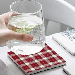 ScotsTee Shop Scottish McPhee Dress Modern Tartan Drinks Coasters – Wood, Rubber, Ceramic