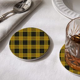 ScotsTee Shop Scottish McLeod of Lewis Ancient Tartan Drinks Coasters – Wood, Rubber, Ceramic
