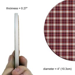 ScotsTee Shop Scottish McFarland Dress Modern Tartan Drinks Coasters – Wood, Rubber, Ceramic