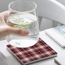 ScotsTee Shop Scottish McFarland Dress Modern Tartan Drinks Coasters – Wood, Rubber, Ceramic