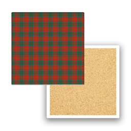 ScotsTee Shop Scottish McPherson of Cluny Ancient Tartan Drinks Coasters – Wood, Rubber, Ceramic