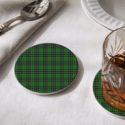 ScotsTee Shop Scottish McLean of Duart Hunting Ancient Tartan Drinks Coasters – Wood, Rubber, Ceramic