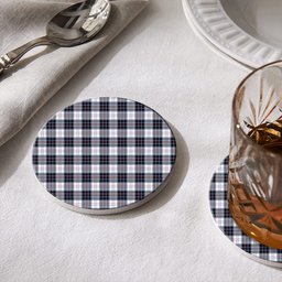 ScotsTee Shop Scottish McRae Dress Modern Tartan Drinks Coasters – Wood, Rubber, Ceramic