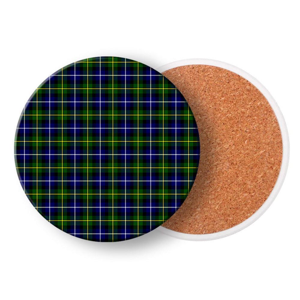 ScotsTee Shop Scottish McNeil of Barra Modern Tartan Drinks Coasters – Wood, Rubber, Ceramic