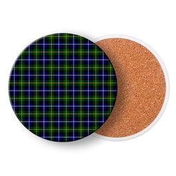 ScotsTee Shop Scottish McNeil of Barra Modern Tartan Drinks Coasters – Wood, Rubber, Ceramic