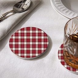 ScotsTee Shop Scottish McFie Dress Modern Tartan Drinks Coasters – Wood, Rubber, Ceramic