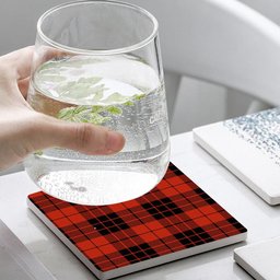 ScotsTee Shop Scottish McLeod of Raasay Ancient Tartan Drinks Coasters – Wood, Rubber, Ceramic