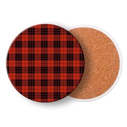 ScotsTee Shop Scottish McLeod of Raasay Ancient Tartan Drinks Coasters – Wood, Rubber, Ceramic