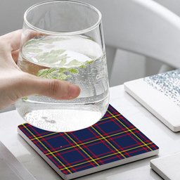 ScotsTee Shop Scottish McLaine of Lochbuie Hunting Modern Tartan Drinks Coasters – Wood, Rubber, Ceramic