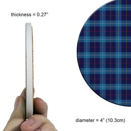 ScotsTee Shop Scottish McKerrell of Hillhouse Tartan Drinks Coasters – Wood, Rubber, Ceramic