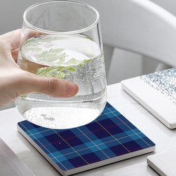ScotsTee Shop Scottish McKerrell of Hillhouse Tartan Drinks Coasters – Wood, Rubber, Ceramic
