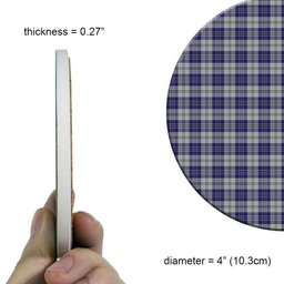 ScotsTee Shop Scottish McPherson Dress Blue Tartan Drinks Coasters – Wood, Rubber, Ceramic